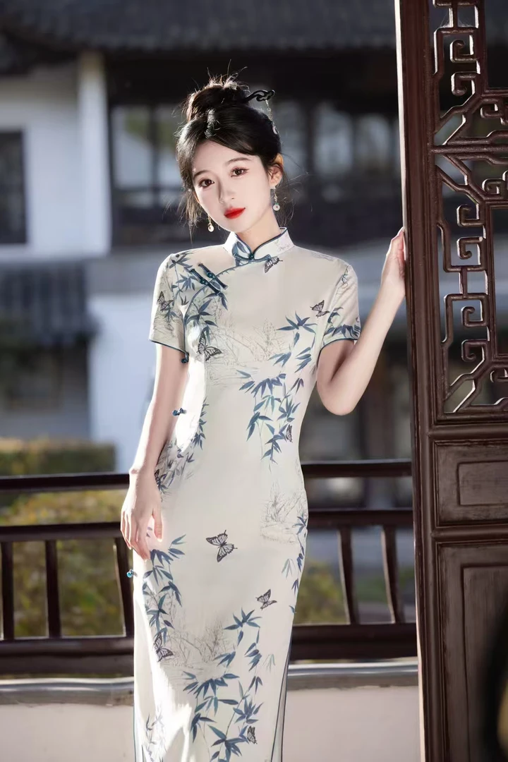 【时尚佳丽】中国风时尚旗袍显瘦网红春夏季中式气质修身日常A10