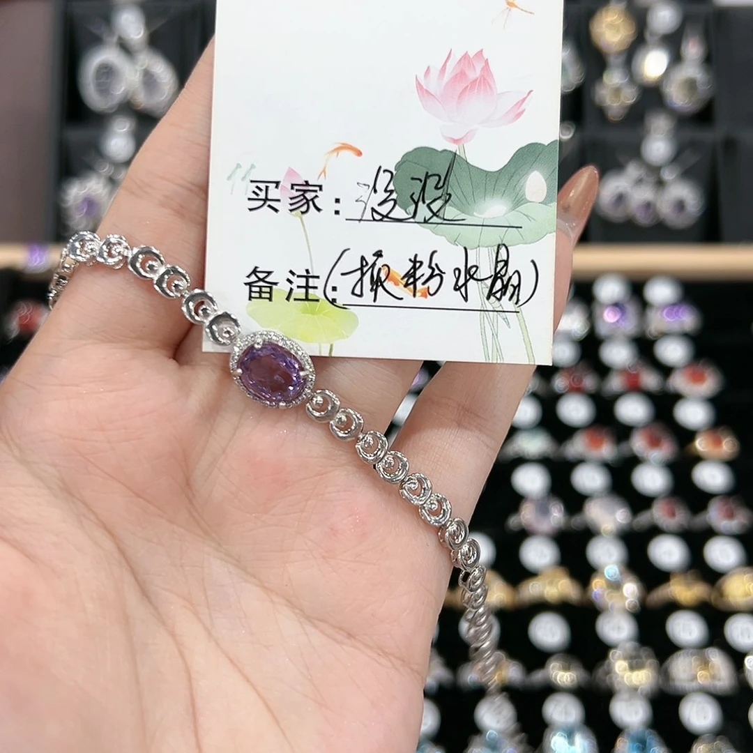 黄晶戒指银S925镶嵌戒指