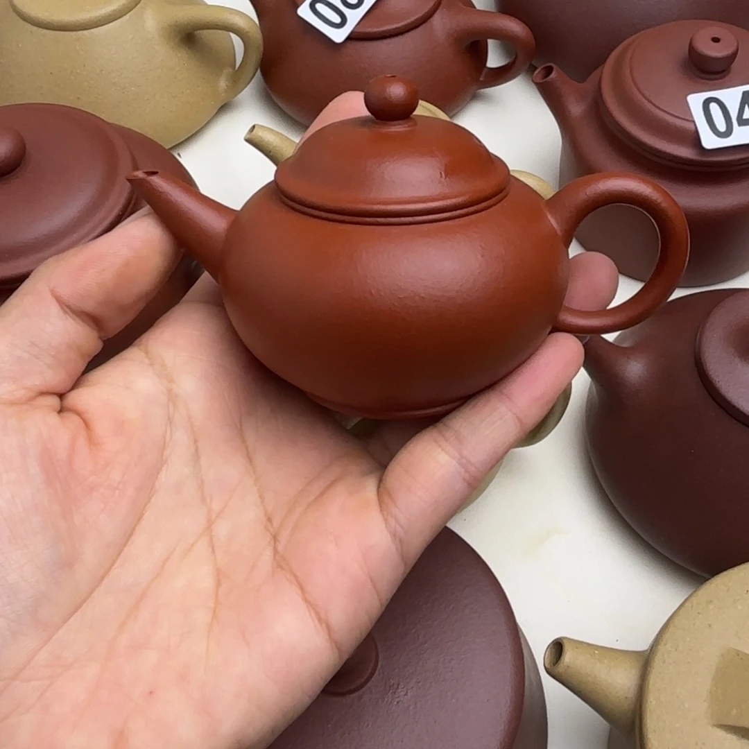 石***投茶壶紫砂朱泥水平100cc瑕疵