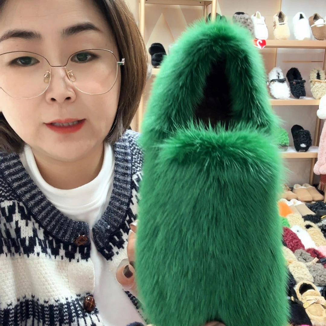 套趾款绿色貂毛36码
