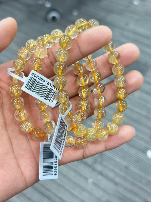 【书记甄选】天然金发晶单圈手链 多样性发一件 约9mm GCK995