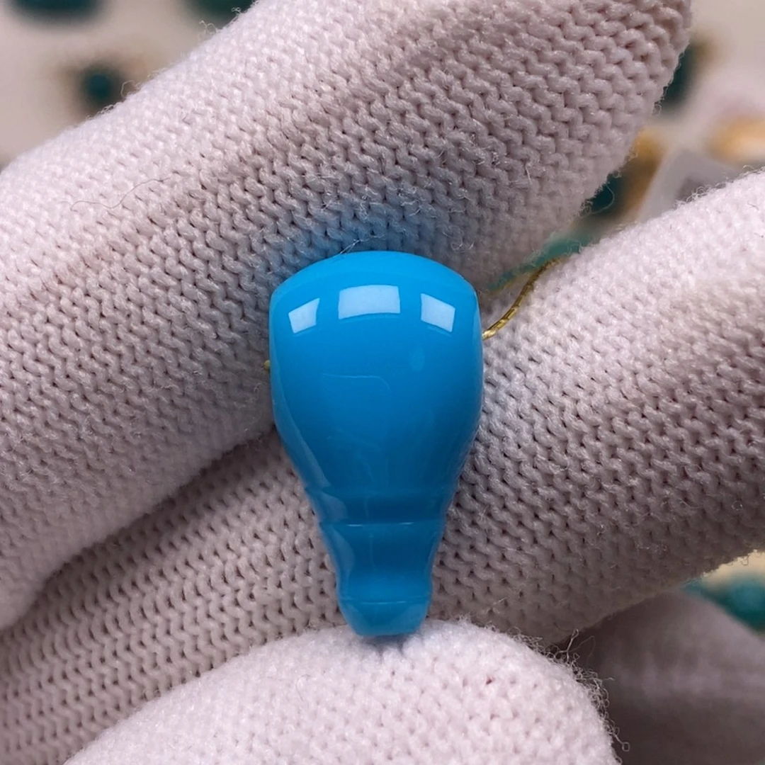 未镶嵌绿松石三通福利价Aa999//10mm