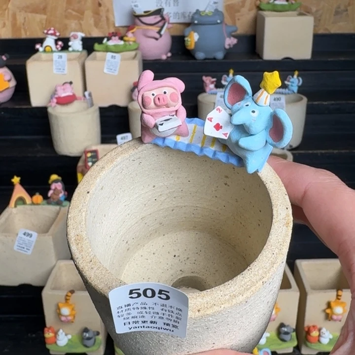 睡***.炏陶器物多肉花盆505