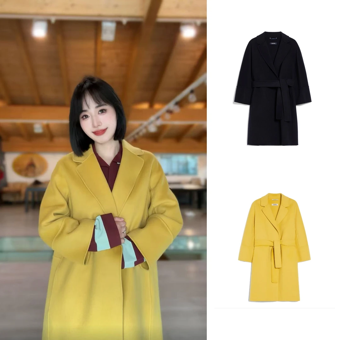 未使用 MaxMara 国现 系腰优雅双面羊毛大衣 DY0085/DY0016