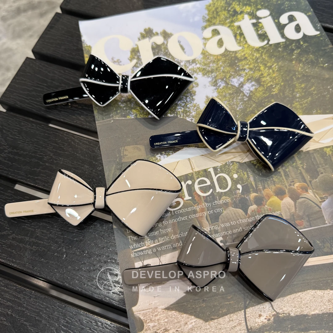 【现货 CF醋酸】韩国新款发夹正品爆款减龄洋气弹簧夹B2-8-CF115