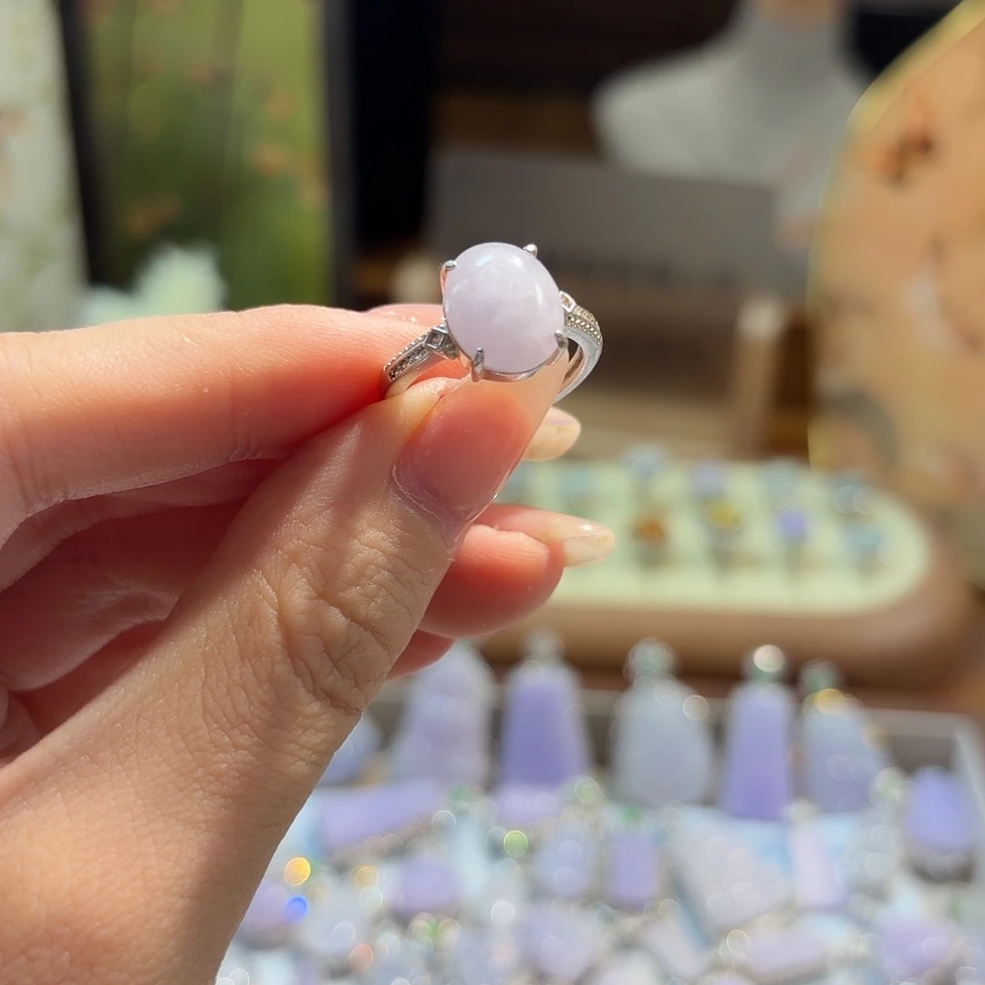 翡翠银S925镶嵌戒指