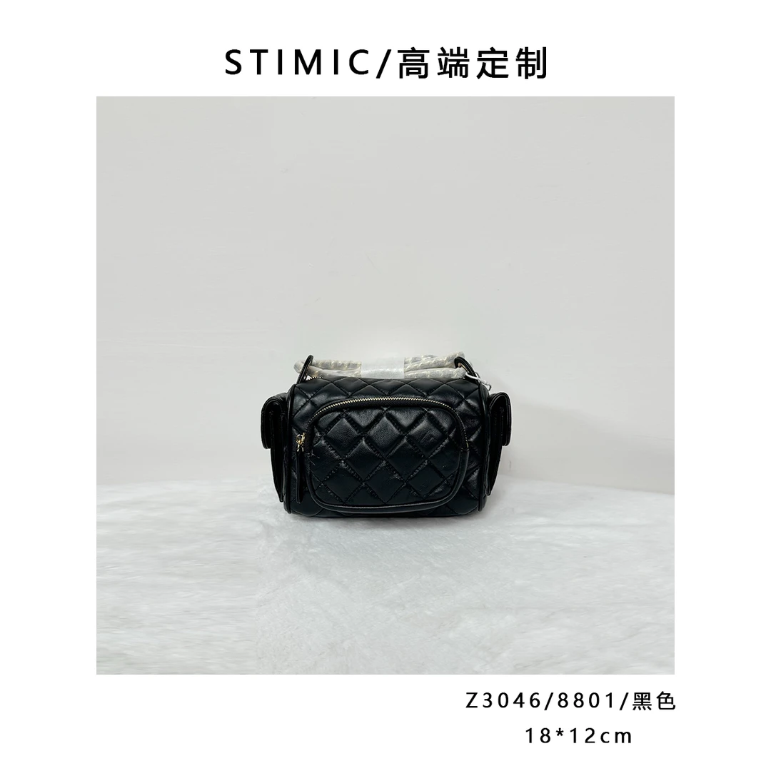 Z3046/8801/黑色Paiyuge订制手工时尚女士单肩斜挎手提包8801