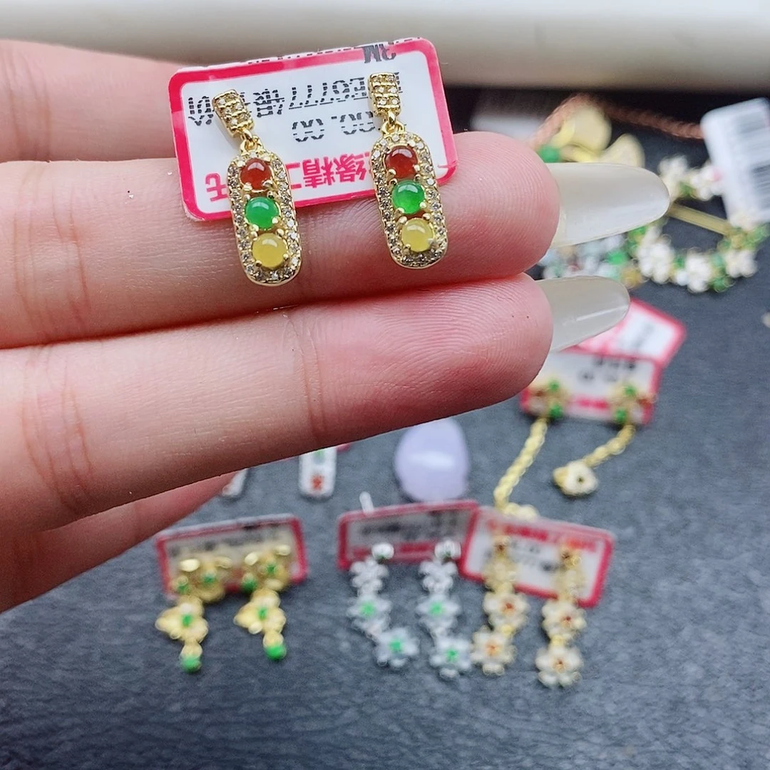 银S925镶嵌戒指翡翠