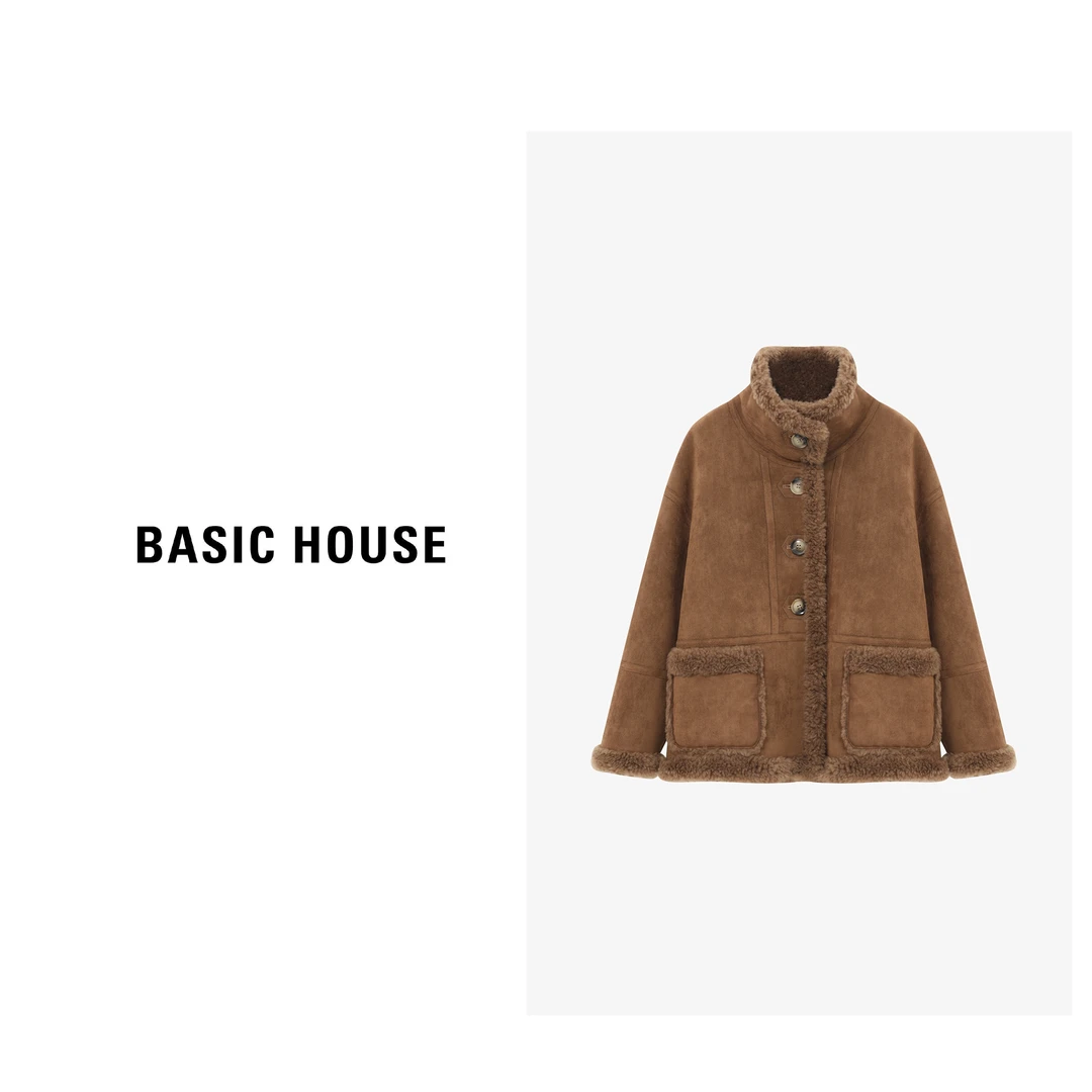 【赵老板专享】Basic House/百家好时尚百搭羊羔毛外套-B06245S3892