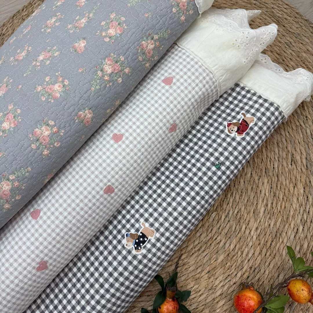 全棉小花边床盖三件套（220✖️245）四季都可铺，透气吸汗