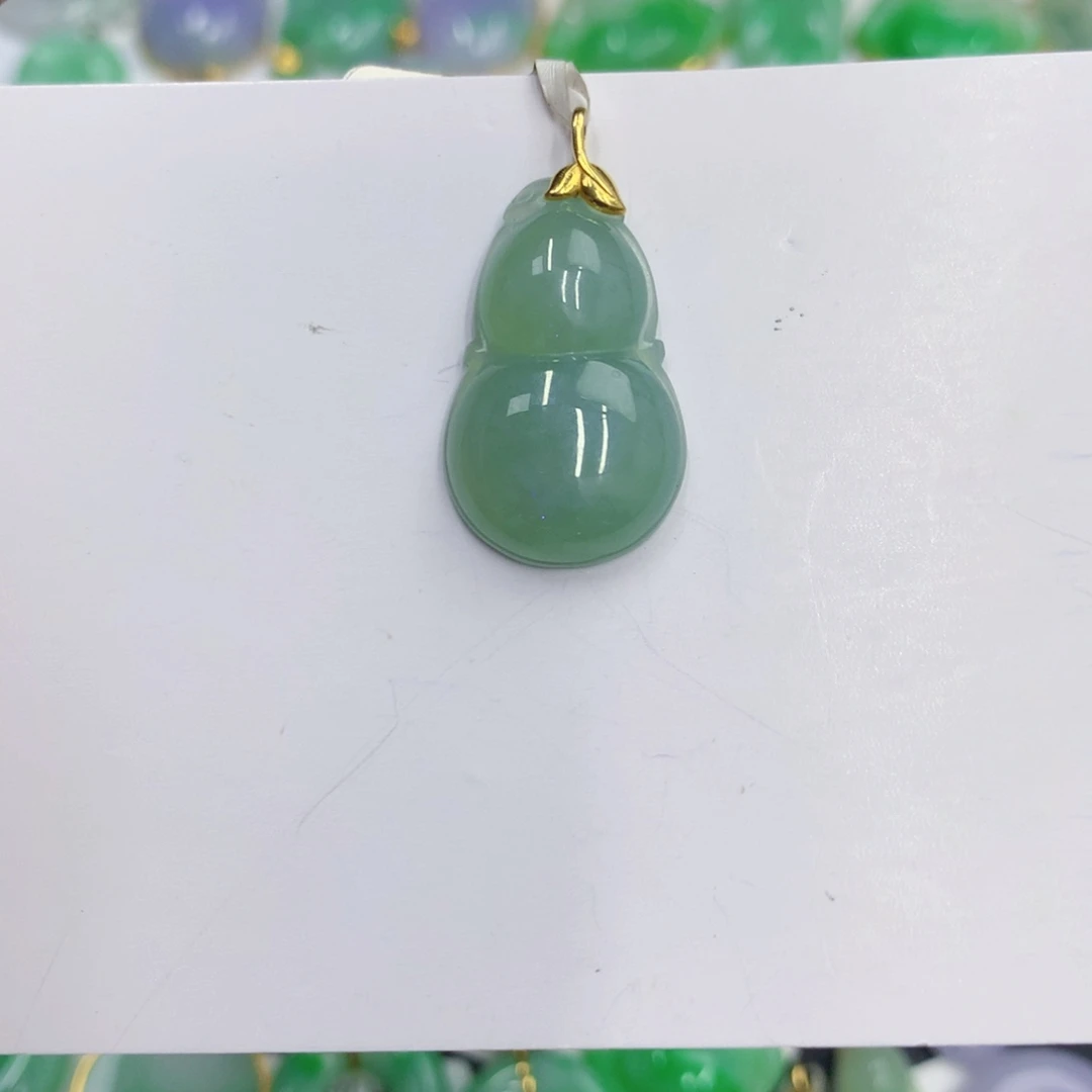 颈饰18K金镶嵌翡翠翡翠