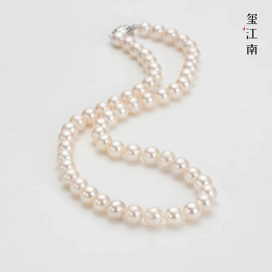 清｜淡水无核珍珠项链S925银锁骨链7-8mm FX0198