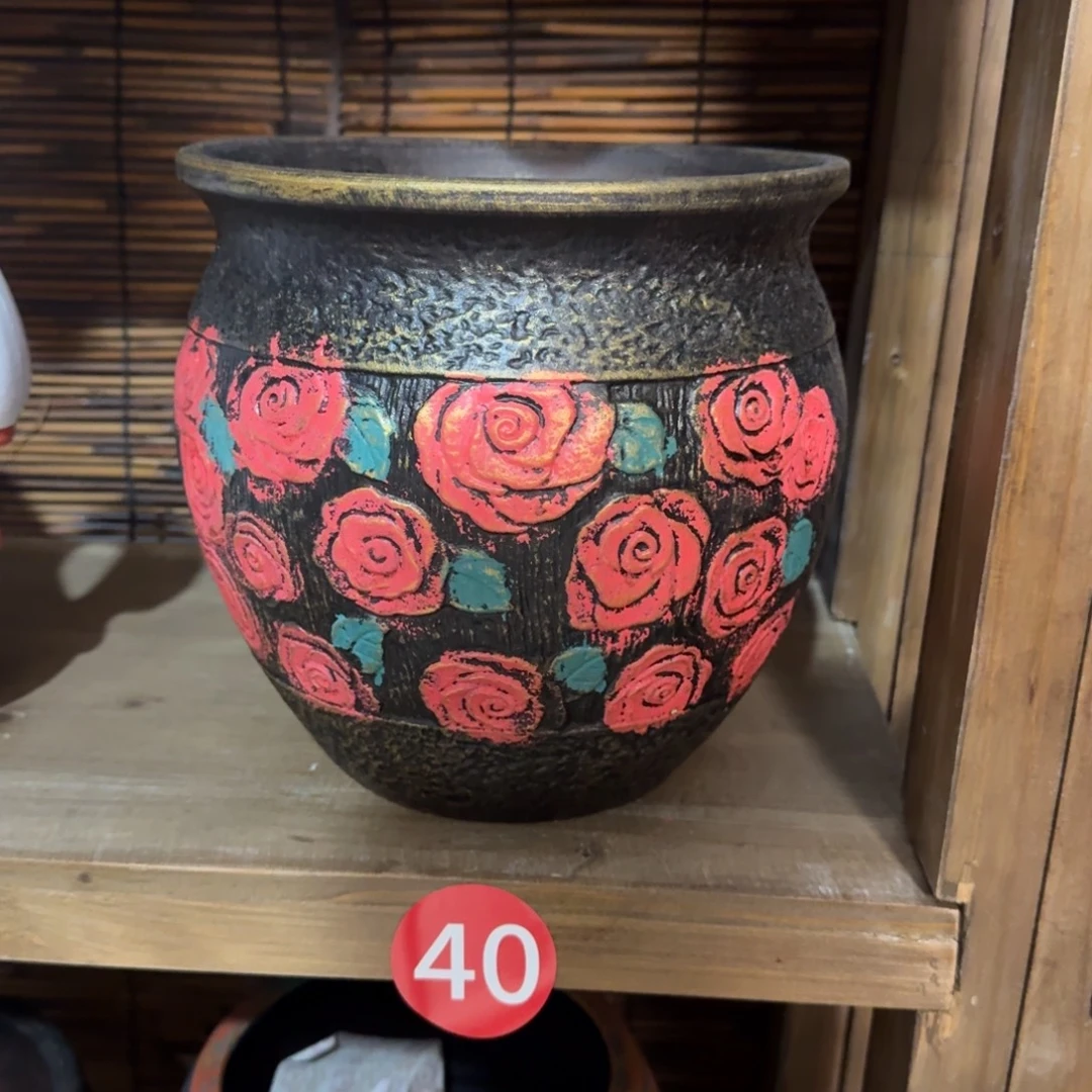 带孔高端浮雕花盆炸炸炸炸