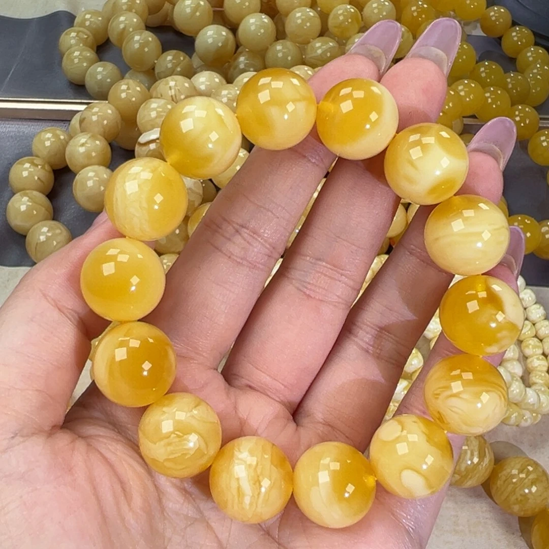 手链琥珀未镶嵌30.3金白