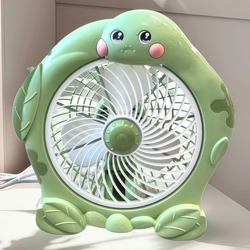卡通电风扇小型学生宿舍办公室寝室台式桌面轻音大风力插电小风扇