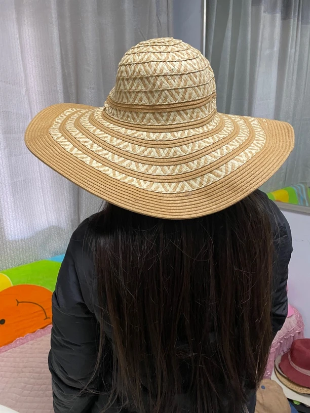 时尚大帽岩棉麻遮阳帽