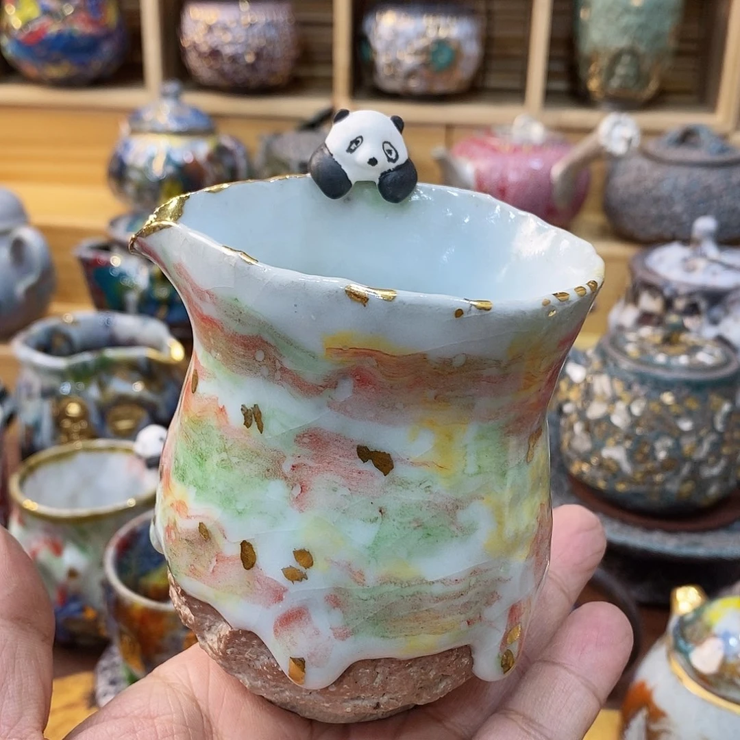 粗陶志野柴烧茶器