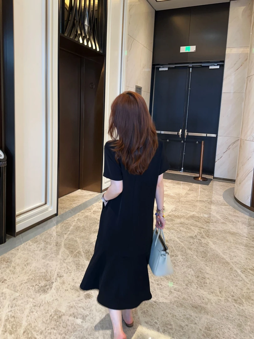 【BORAKOO】墨语新生~鱼尾气质连衣裙B