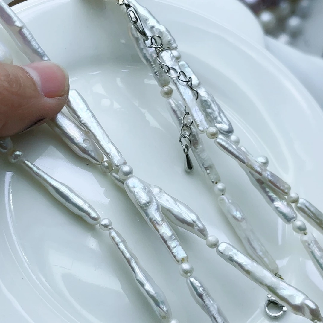 淡水珍珠颈饰钛钢