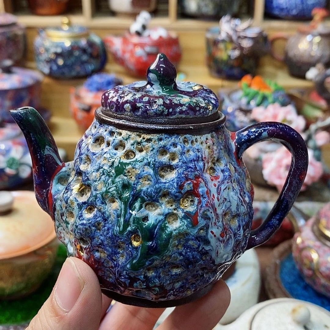 粗陶志野柴烧茶器