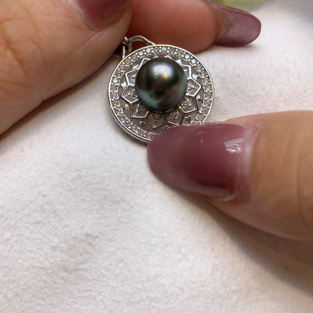 颈饰银S925镶嵌海水珍珠