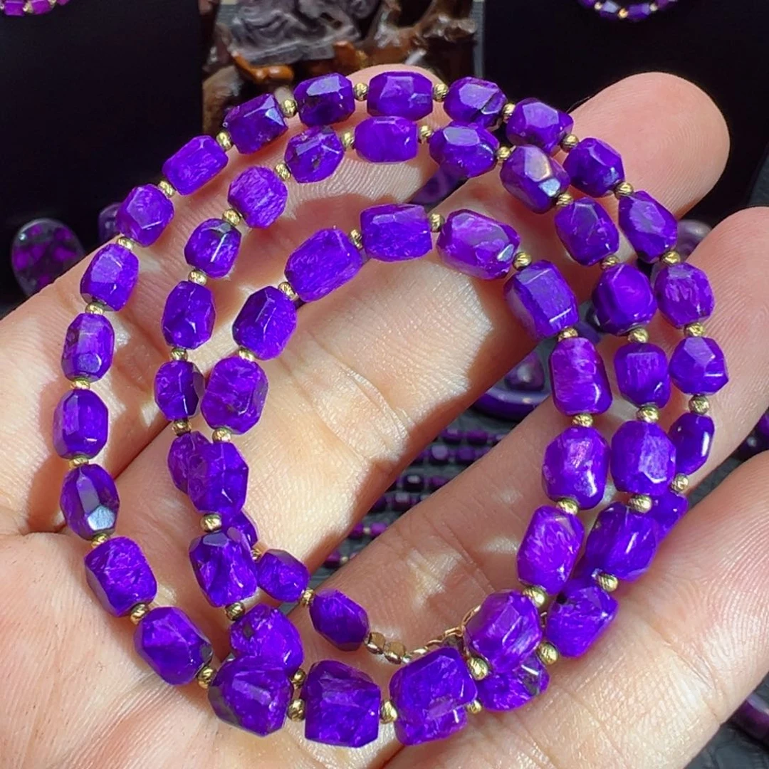 18K金镶嵌苏纪石（舒俱来）项链