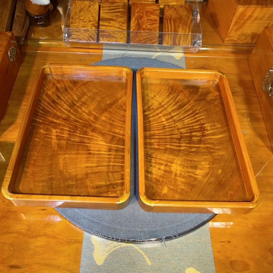 金丝楠玉*禄金丝楠木小叶桢楠托盘