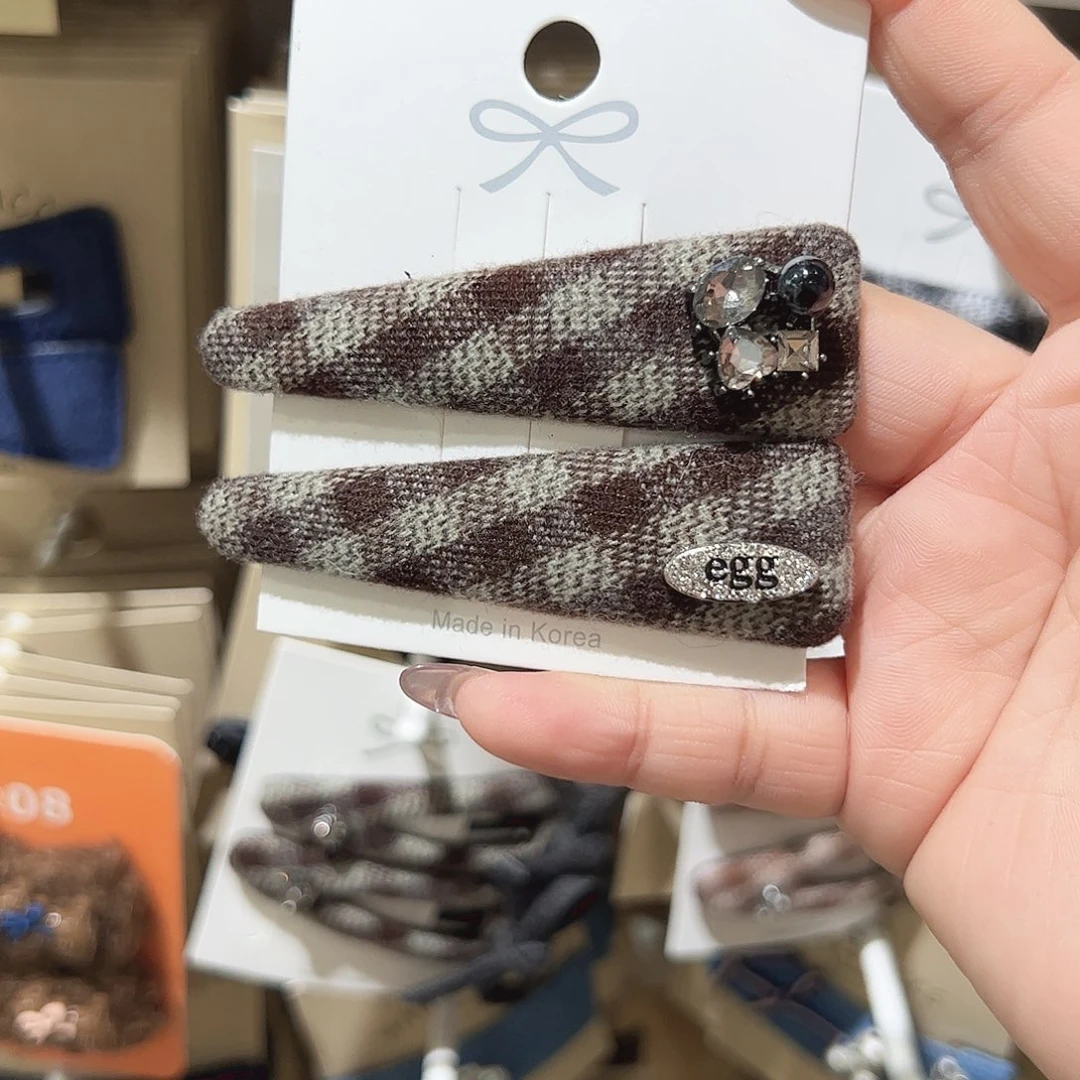 非金属咖色格纹ab掰掰一对