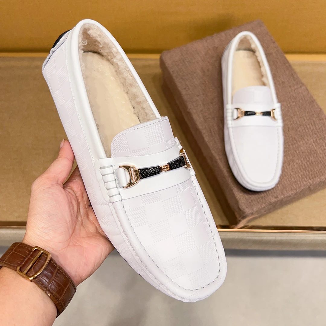 酷奇珀蒂冬季加绒乐福鞋2025新款休闲豆豆鞋欧洲站男鞋轻奢一脚蹬