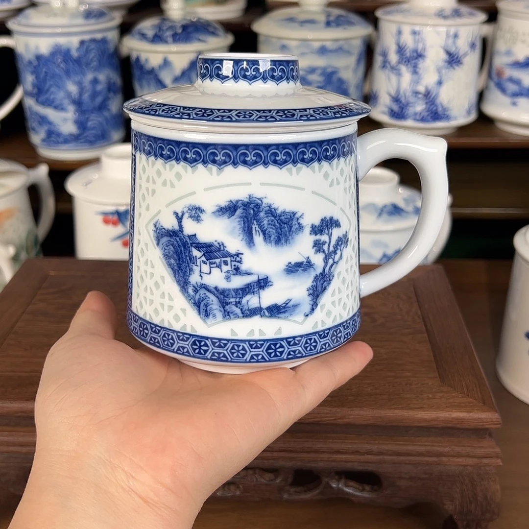 景德镇高温陶瓷办公杯家用