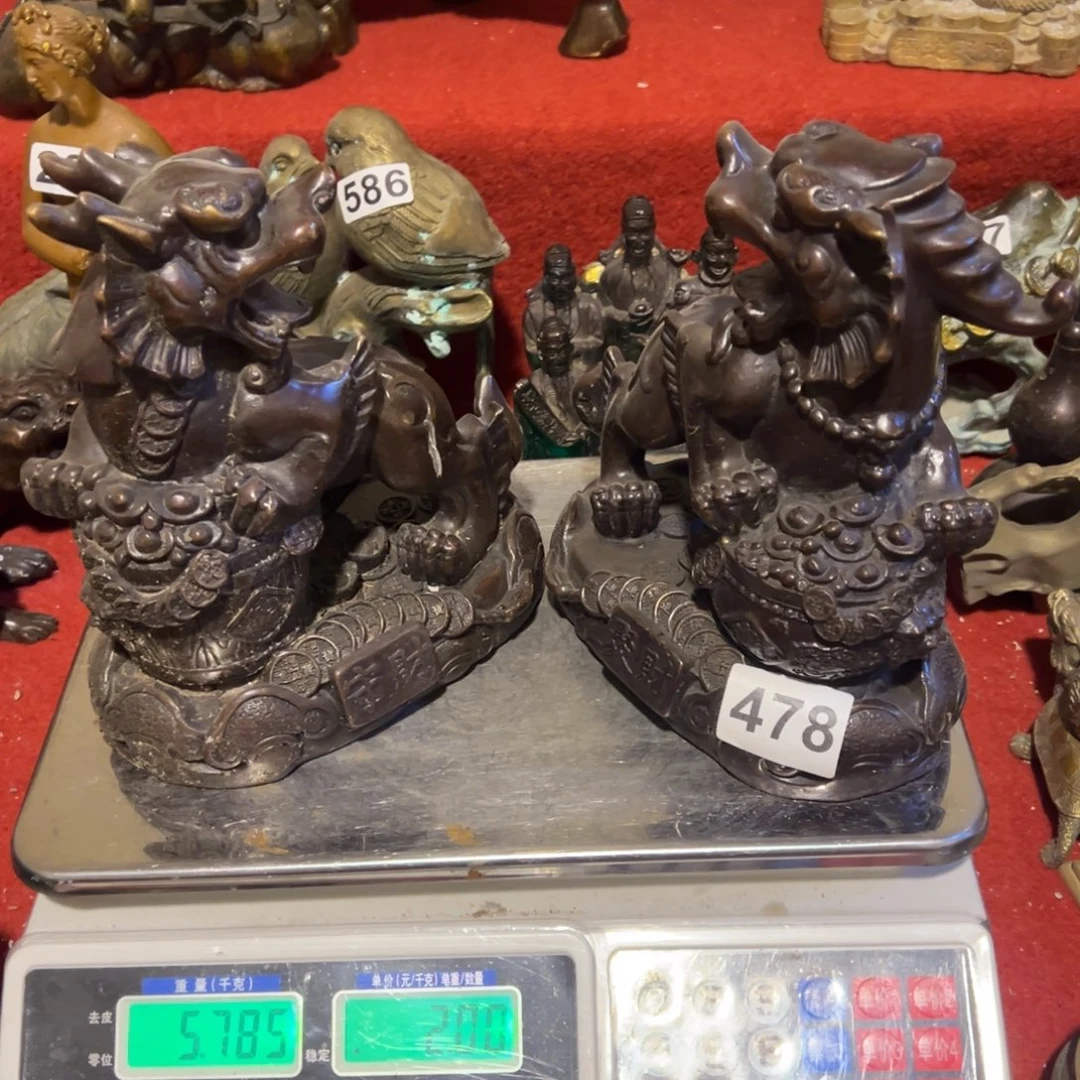 医***堂黄铜摆件，文房摆件