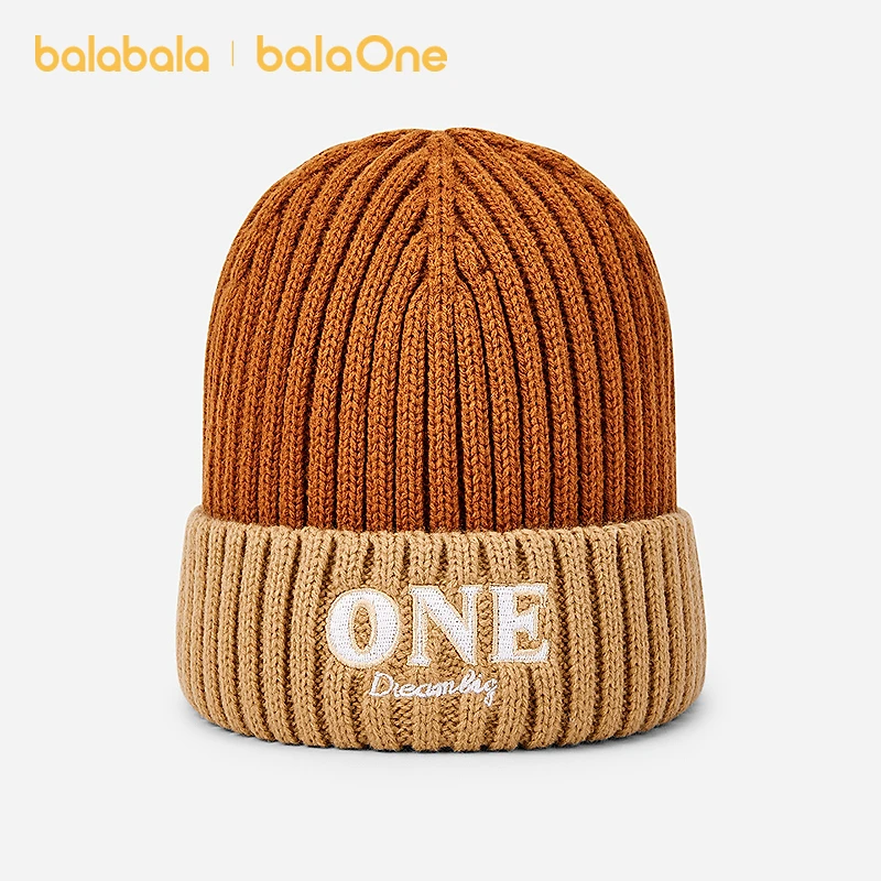 【balaOne】巴拉巴拉儿童帽子男女童比尼帽保暖2025新款时尚简约