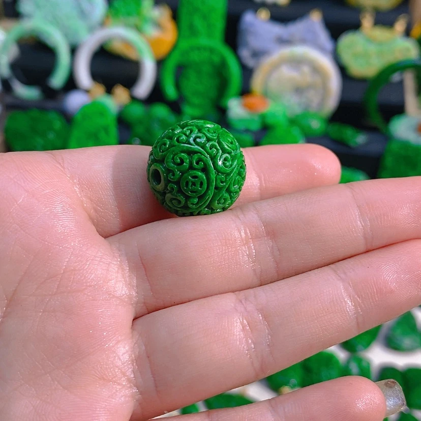 【闪购商品】翡翠颈饰未镶嵌路路通单珠