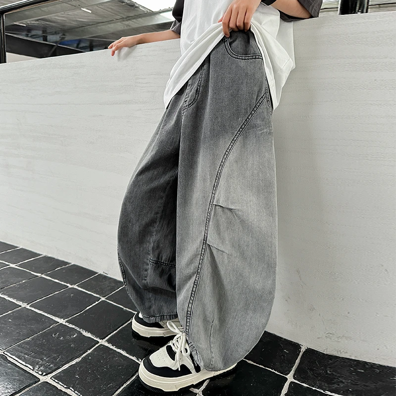 男童夏季牛仔裤薄款炸街2025新款大儿童夏装天丝防蚊裤痞帅裤子潮