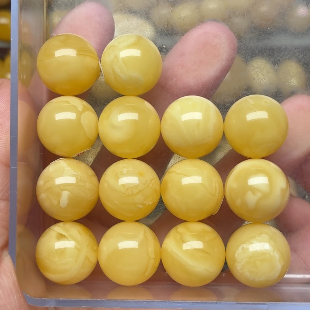 琥珀未镶嵌裸石蜜蜡15+手串