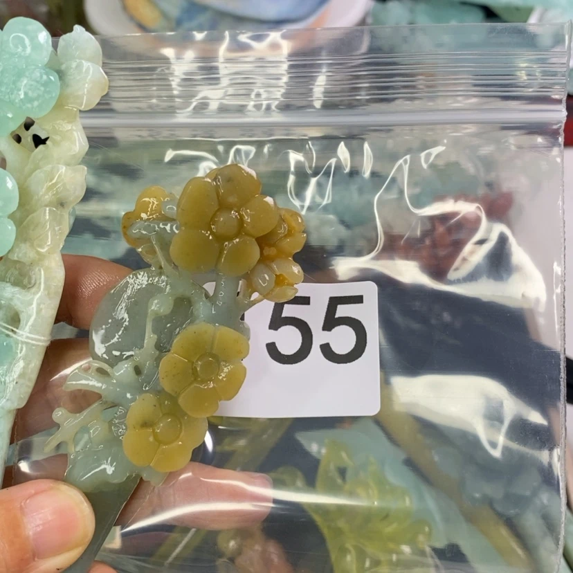 【闪购商品】岫玉发饰未镶嵌冰****水