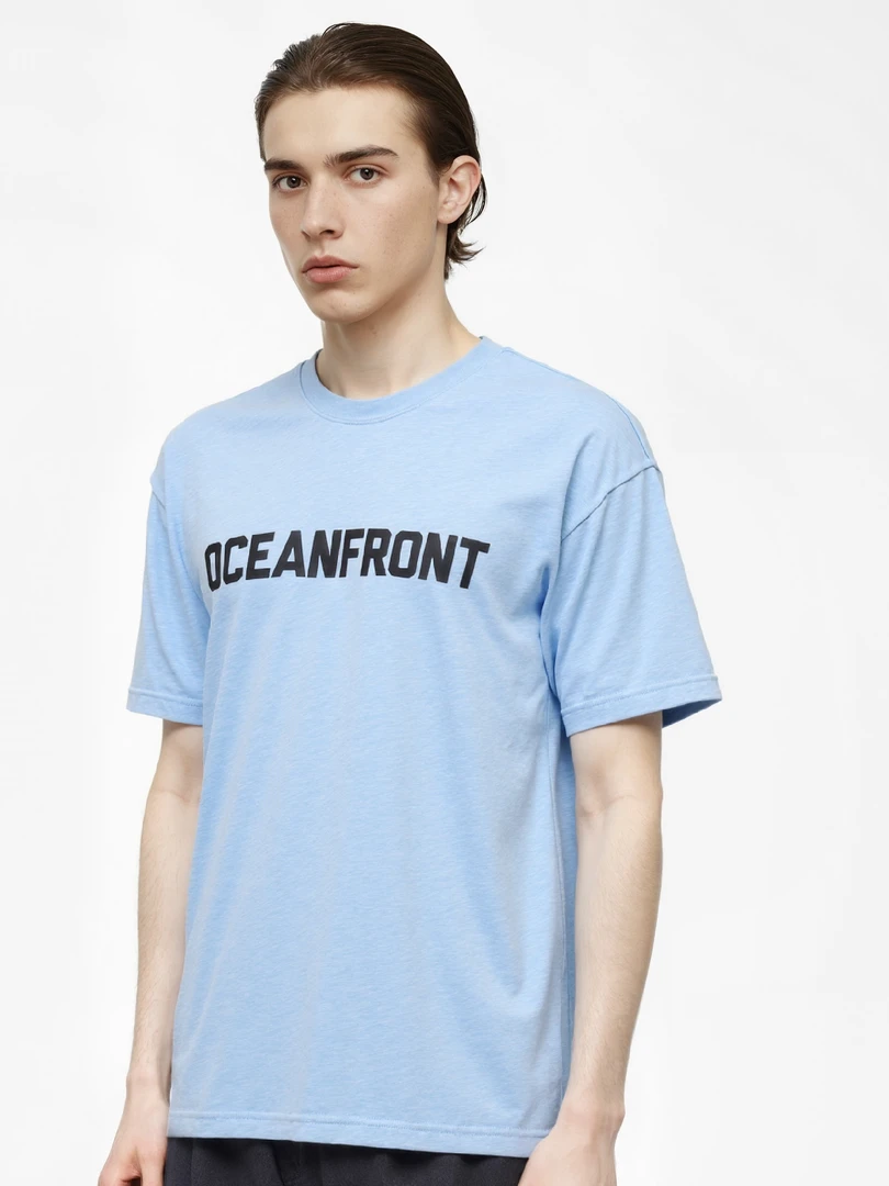 折扣季 原创纯棉字母T恤 男女同款百搭短袖 深灰色蓝色