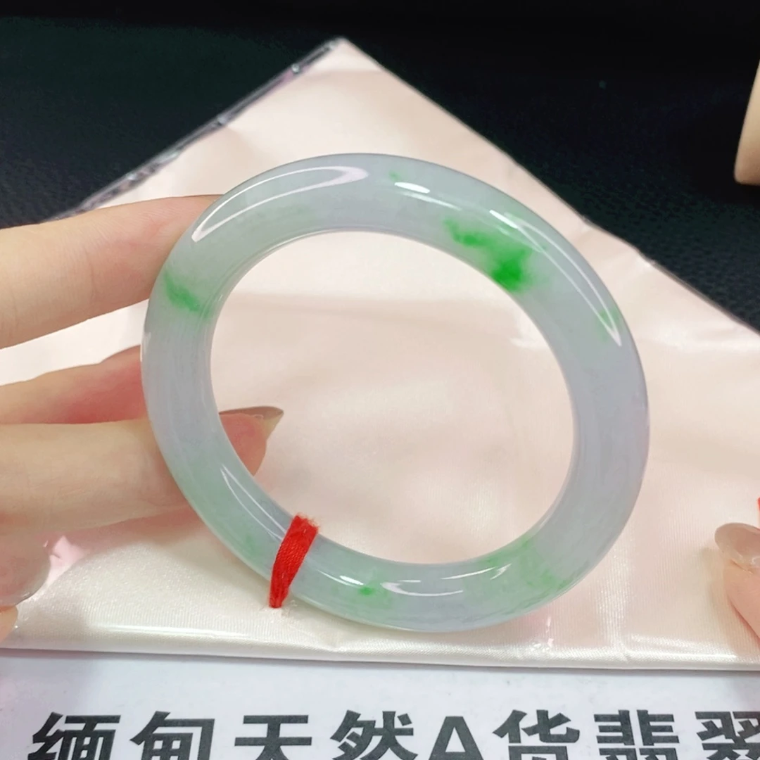 未镶嵌手镯翡翠53圆镯