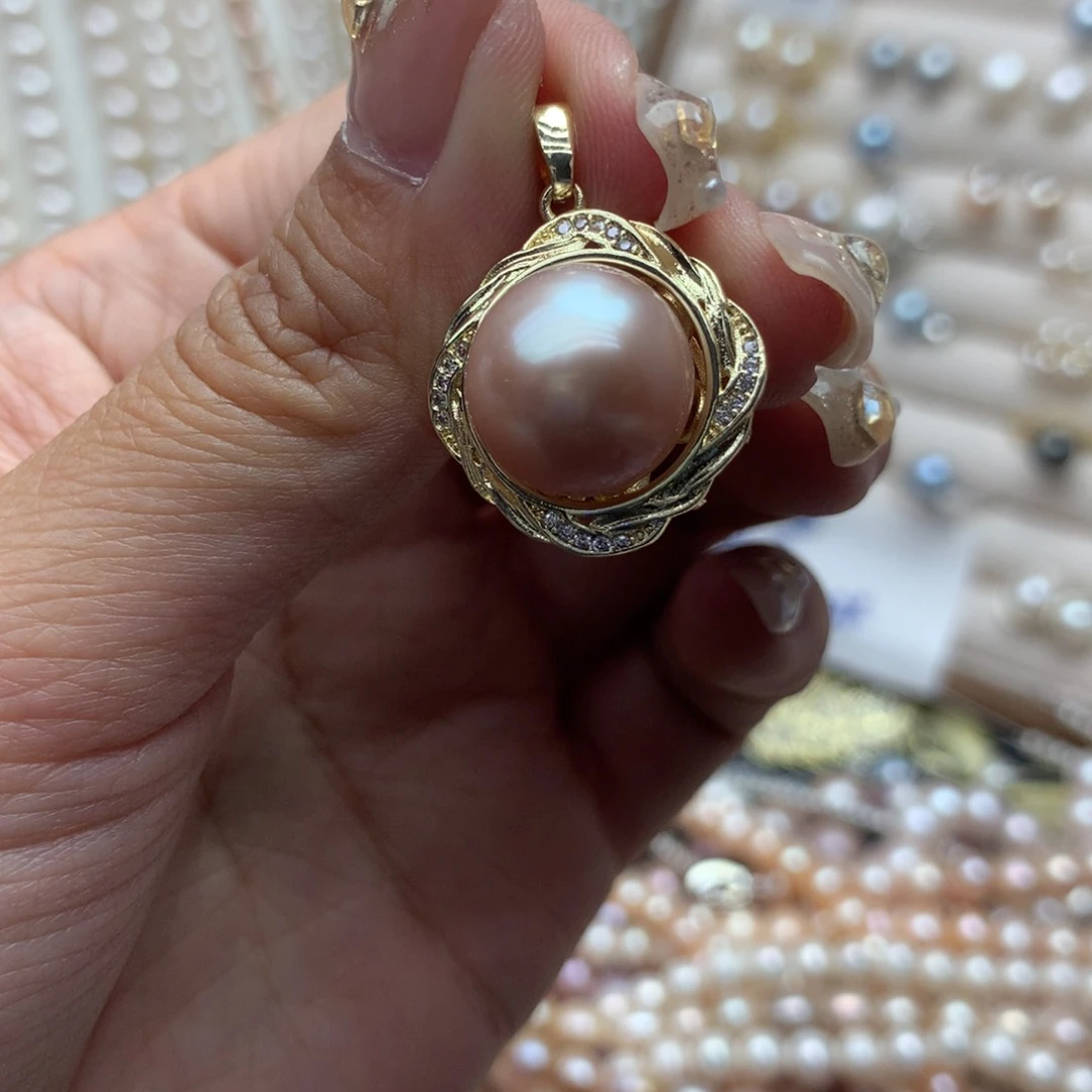 淡水珍珠12-13未镶嵌a101带链子