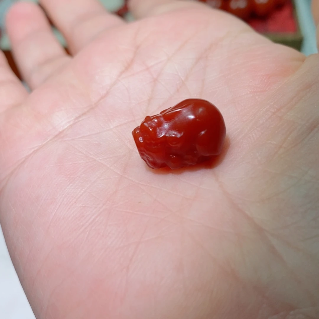 南红玛瑙单珠未镶嵌貔貅卡11