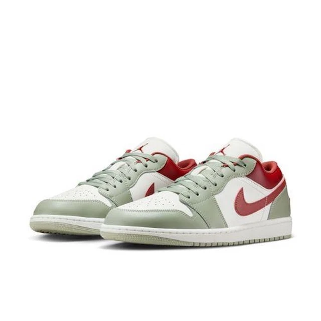 NIKE/耐克正品男鞋AJ1 LOW低帮绿红撞色流光风复古板鞋553558-133