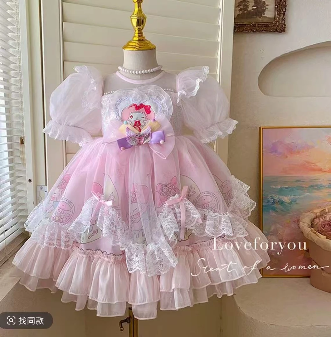 夏季【粉钻-美乐蒂--公主裙】2025新款童新款仙公主裙