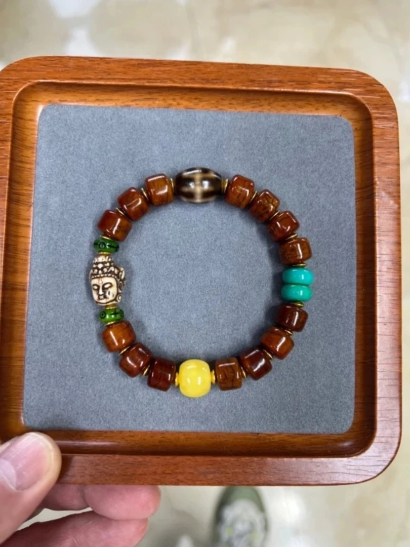 非金属珐琅手链 藏式高端多宝手串m