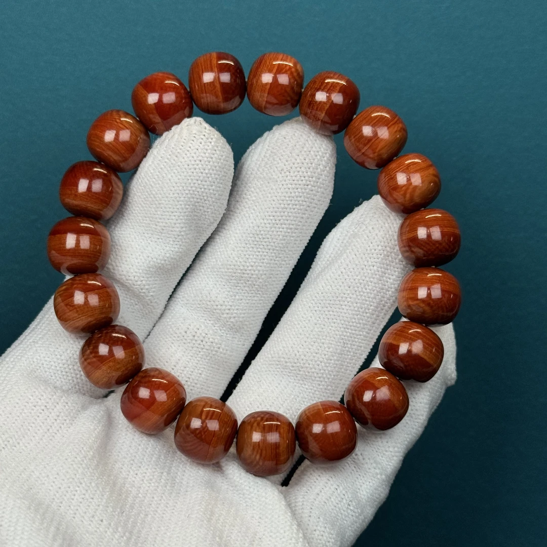 Q2521天然猛犸 冰咖料猪肝红12*11mm一物一图 假一罚十