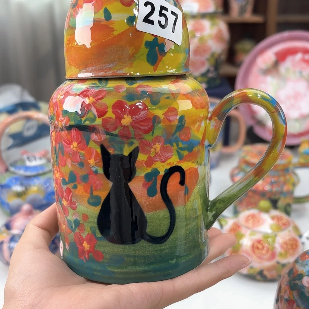 景德镇手绘高温釉下彩陶瓷茶具