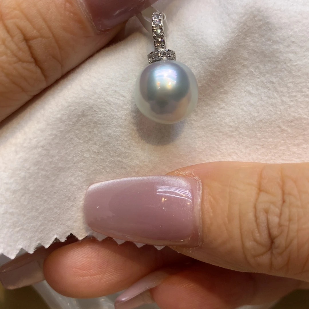 颈饰银S925镶嵌海水珍珠