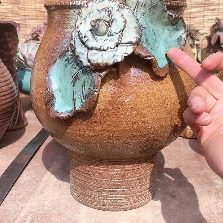 紫砂花盆20.30无孔无孔