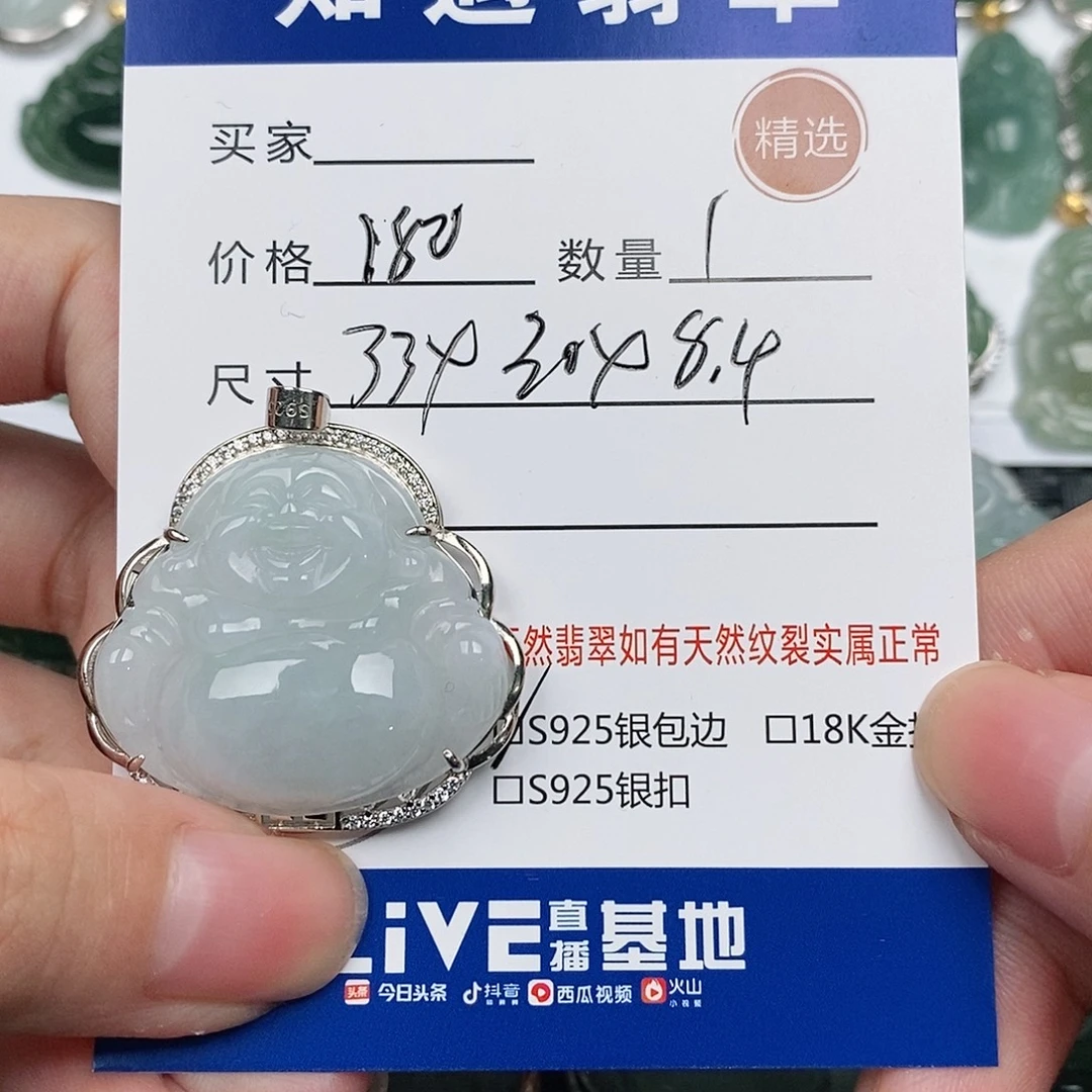 翡翠银S925镶嵌颈饰