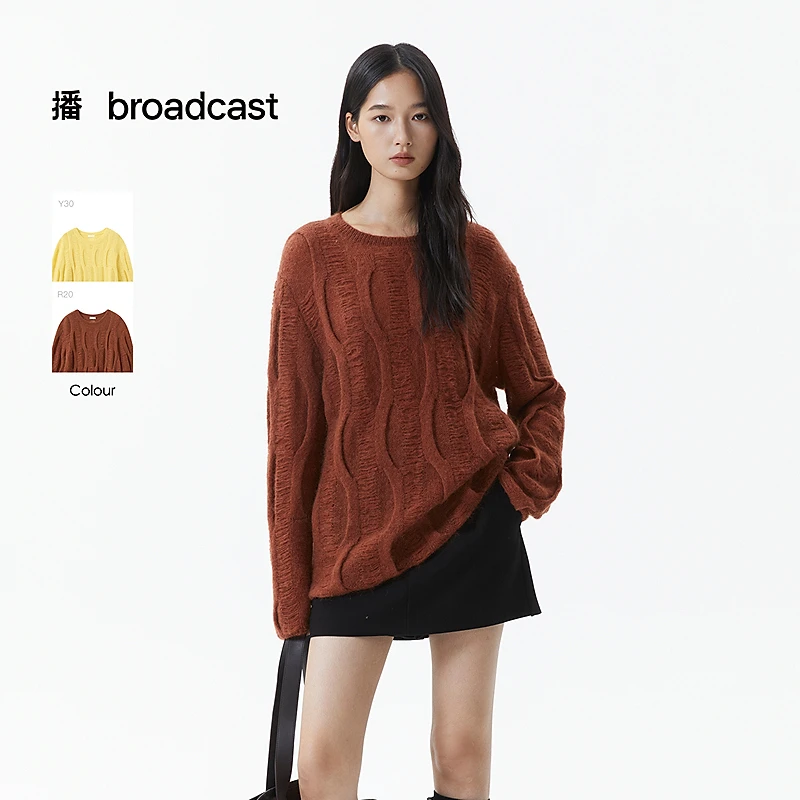 【达人专属】播圆领毛针织衫DDS4SD5194