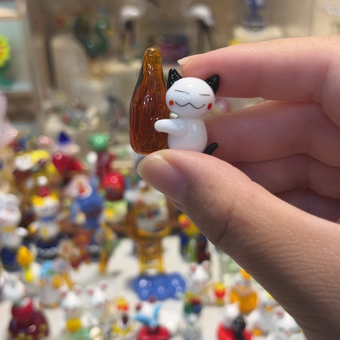 琉璃手工艺品小猫